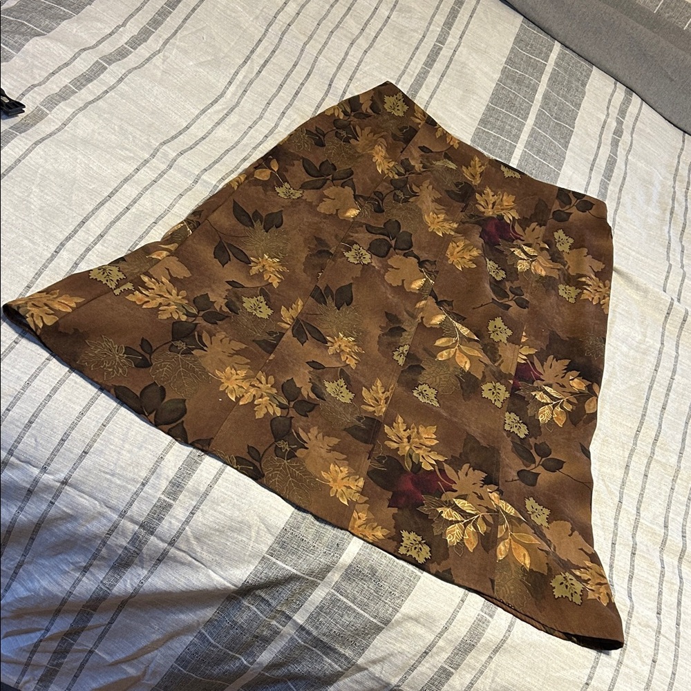 Floral Brown Maxi Skirt